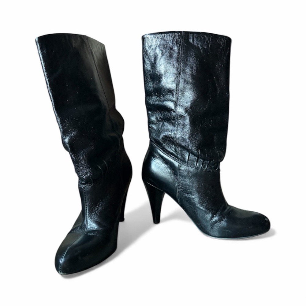 Elegant Black Leather Women's Boots